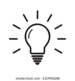 Light Bulb line icon vector. - Vector