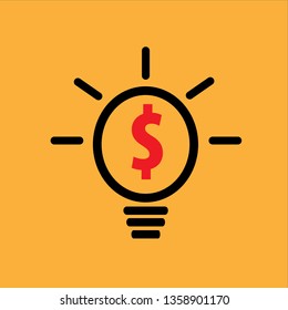Light Bulb line icon vector, isolated on white background. Idea sign, solution, thinking concept. Lighting Electric lamp. 