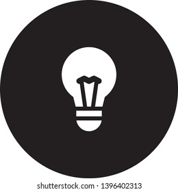 Light Bulb line icon vector, isolated on white background. Idea sign, solution, thinking concept. Lighting Electric lamp. Electricity, shine. Trendy Flat style for graphic design, Web site, UI. EPS