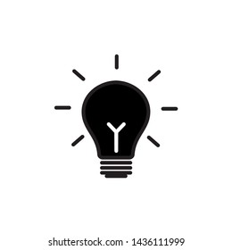 Light bulb line icon vector. Light bulb, ideas sulution symbol