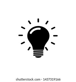 Vector de icono de línea de bombilla. Plantilla de ilustración de icono de viñeta
