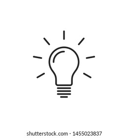 Light bulb line icon vector. Bulb, ideas, solution symbol