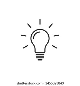 Light bulb line icon vector. Bulb, ideas, solution symbol