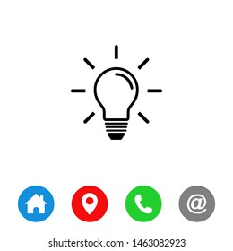 Light Bulb line icon vector. symbol for web site Computer and mobile vector.