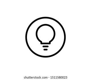 Light bulb line icon. Vector symbol in trendy flat style on white background. Web sing for design.