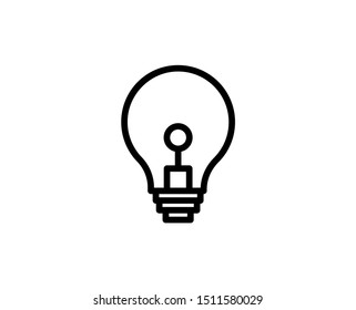 Light bulb line icon. Vector symbol in trendy flat style on white background. Web sing for design.