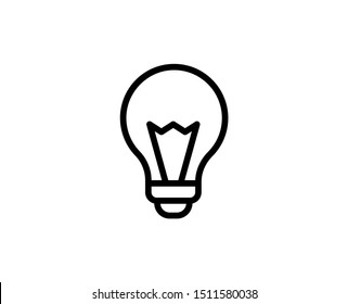 Light bulb line icon. Vector symbol in trendy flat style on white background. Web sing for design.