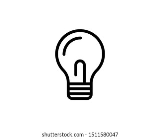 Light bulb line icon. Vector symbol in trendy flat style on white background. Web sing for design.