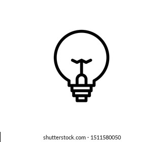 Light bulb line icon. Vector symbol in trendy flat style on white background. Web sing for design.