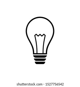 Light Bulb line icon vector, isolated on white background. Idea sign, solution, thinking concept