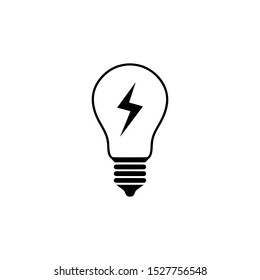 Light Bulb line icon vector, isolated on white background. Idea sign, solution, thinking concept