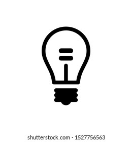 Light Bulb line icon vector, isolated on white background. Idea sign, solution, thinking concept