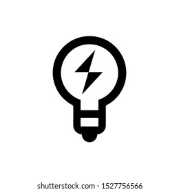 Light Bulb line icon vector, isolated on white background. Idea sign, solution, thinking concept