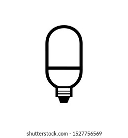 Light Bulb line icon vector, isolated on white background. Idea sign, solution, thinking concept