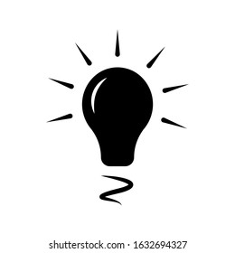 Light Bulb line icon vector, isolated on white background. Idea sign, solution, thinking concept. Lighting Electric lamp.