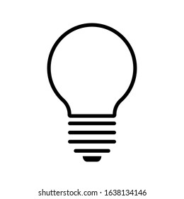 Light Bulb line icon vector, isolated on white background.