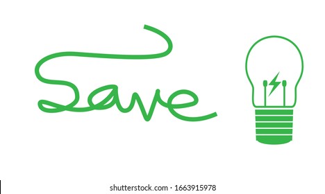 Light bulb line icon vector illustration. Energy saving and idea symbol.