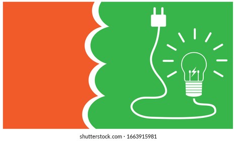 Light bulb line icon vector illustration. Energy saving and idea symbol.