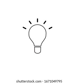 Light Bulb line Icon Vektorillustration einzeln auf weißem Hintergrund