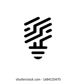 Light Bulb line icon vector, isolated on white background. Idea sign, solution, thinking concept