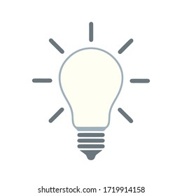 Light Bulb line icon vector, isolated on white background. Idea sign, solution, thinking concept
