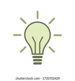 Light Bulb line icon vector, isolated on white background. Idea sign, solution, thinking concept