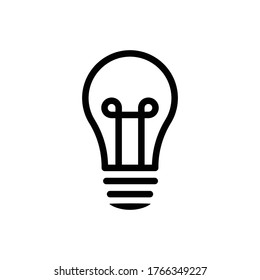 Light bulb line icon vector. Bulb, ideas, Creative icon symbol