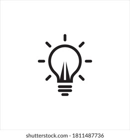 Light bulb line icon vector, Idea sign, solution, Thinking concept. Lighting Electric lamp. Electricity, Shine.