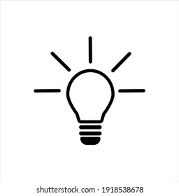 Light Bulb line icon vector, Trendy Flat style for graphic design, Web site, UI.