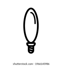 Light Bulb line icon vector, terisolasi pada latar belakang putih. Tanda ide, solusi, konsep berpikir. Lampu listrik pencahayaan.