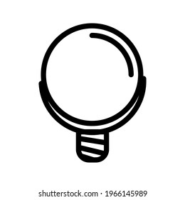 Light Bulb line icon vector, terisolasi pada latar belakang putih. Tanda ide, solusi, konsep berpikir. Lampu listrik pencahayaan.