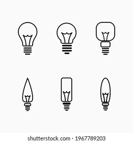 Light bulb line icon vector