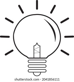 Light Bulb line icon vector. Idea sign, solution, thinking concept. Lighting Electric lamp. Electricity, shine.eps