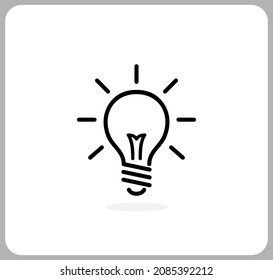 light bulb line icon in vector illustration. idea logos.