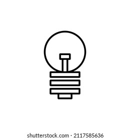 Light Bulb line icon vector, isolated on white background. Idea sign, solution, thinking concept. Lighting Electric lamp.