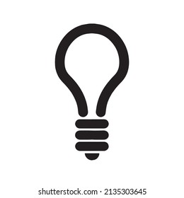 Light Bulb Line Icon Vector Isolated On White Background