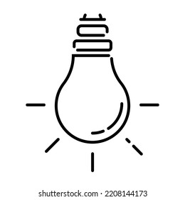 Light Bulb line icon vector