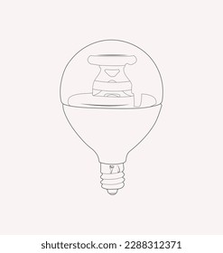 Light Bulb line icon vector, isolated on white background. Idea sign, solution, thinking concept. Lighting Electric lamp. Electricity, shine. UI. EPS10.