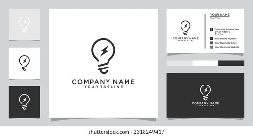 Vector de icono de línea de bombilla de luz, signo de idea, solución, concepto de pensamiento. Iluminación Lámpara eléctrica. Electricidad, Shine.