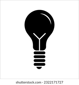Light bulb line icon vector, isolated on white background. Idea sign, solution, thinking concept. Electric lighting lamps. Electric, shining. Trend data style for graphic design, Web site, UI. EPS