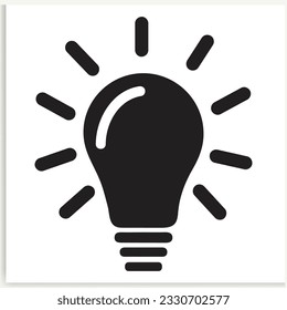 Light Bulb line icon vector, isolated on white background. Idea sign, solution, thinking concept