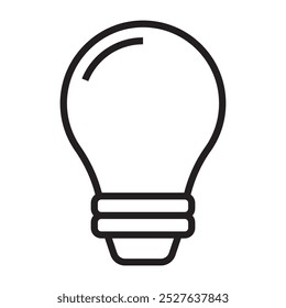 Ícone de linha de lâmpada. ilustração vetorial.