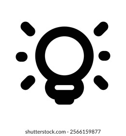 Light Bulb line icon vector, isolated on background. Idea sign, solution, thinking concept. Lighting Electric lamp. Electricity, shine. Trendy Flat style for graphic design, Web site, UI. EPS