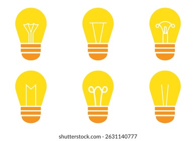 Light Bulb line icon vector, isolated on white background. Idea sign, solution, thinking concept. Lighting Electric lamp, electricity, shine, shiny. Flat style for graphic design, logo, web site, UI.