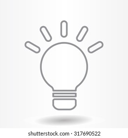 light bulb line icon. vector design
