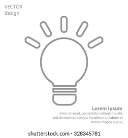 light bulb line icon. vector design