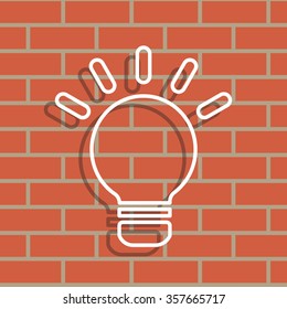 light bulb line icon. vector design