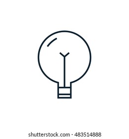 Light bulb line icon Vector Illustration Image Web Material icon  Flat 