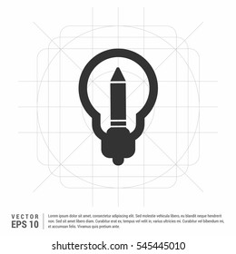 Light Bulb line icon vector, isolated on white background. Idea sign, solution, thinking concept. Lighting Electric lamp. Electricity, shine. Trendy Flat style for graphic design, Web site, UI. EPS

