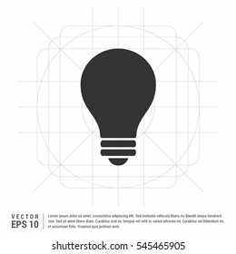 Light Bulb line icon vector, isolated on white background. Idea sign, solution, thinking concept. Lighting Electric lamp. Electricity, shine. Trendy Flat style for graphic design, Web site, UI. EPS

